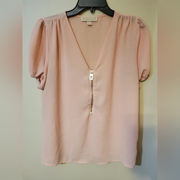 Michael Kors Pink Blouse with Blouson Sleeves - Picture 4 of 4